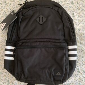 NWT Adidas Black Backpack  – Laptop Sleeve, Multi‑Pocket, 32oz Bottle Holders